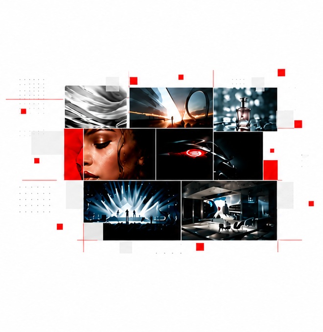 OPTIMUM PRO creative production visual collage